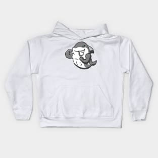 Muscular dolphin Kids Hoodie